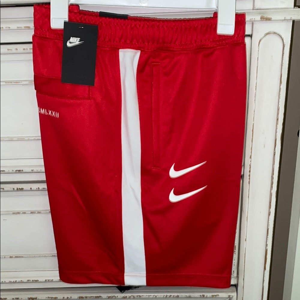 Nike Red and White Athletic Shorts